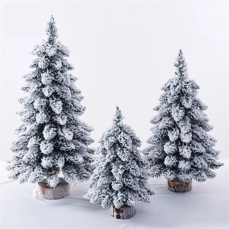 45/60 CM Artificial Christmas Tree Decorations Flocking New Year Christmas home Door Wall Ornaments Souvenirs Scenes Desktop