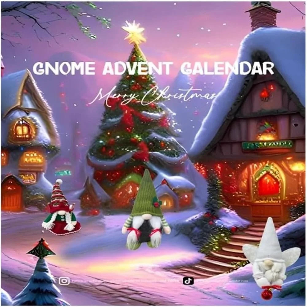 Christmas Calendar Christmas Gnome Advent Calendar Decoration Props Gnome Dolls Countdown Calenda Gift Festival Decoration