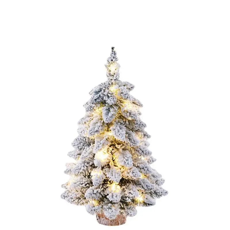 45/60 CM Artificial Christmas Tree Decorations Flocking New Year Christmas home Door Wall Ornaments Souvenirs Scenes Desktop