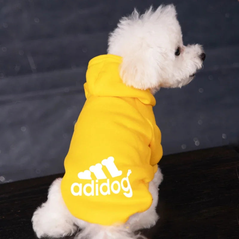 Autumn Winter Warm Dog Clothes Adidog Dog Hoodies Pet Warm Coat Medium Large Dog Puppy Jacket Sweater Chihuahua Clothes Costume