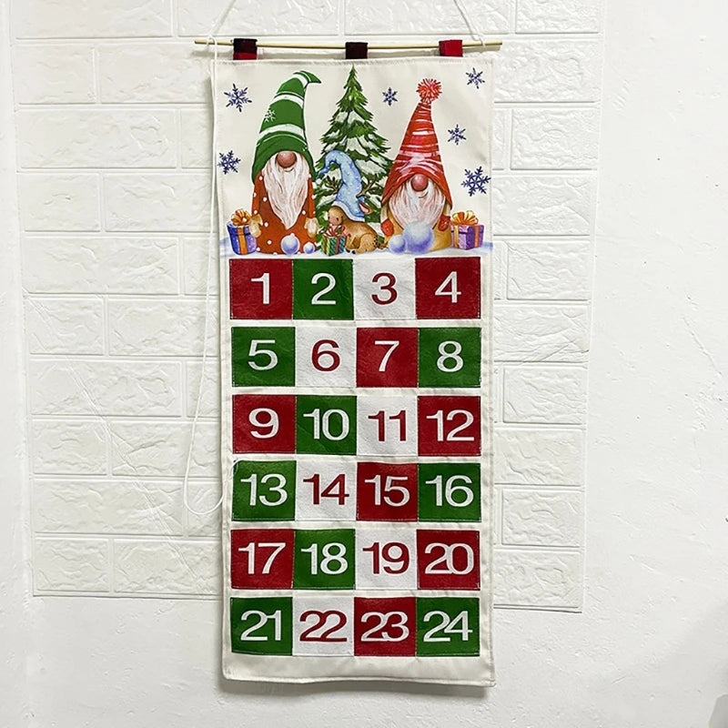 Christmas Advent Calendar with 24 Pockets Advent Calendar 24Days Countdown Christmas For Kid Christmas Tree Ornaments Drop ship