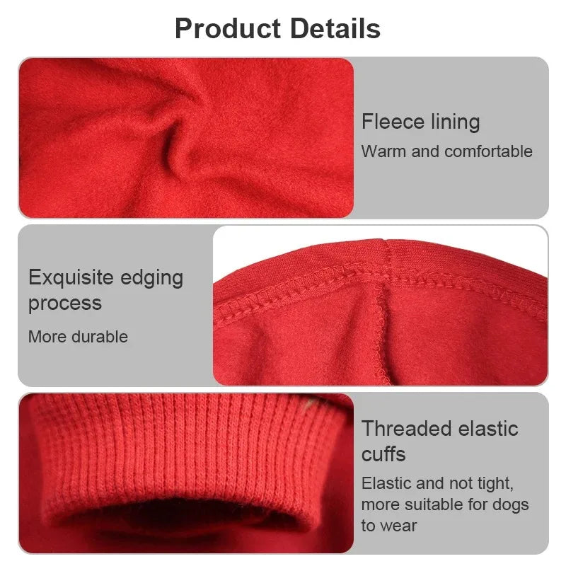 Autumn Winter Warm Dog Clothes Adidog Dog Hoodies Pet Warm Coat Medium Large Dog Puppy Jacket Sweater Chihuahua Clothes Costume