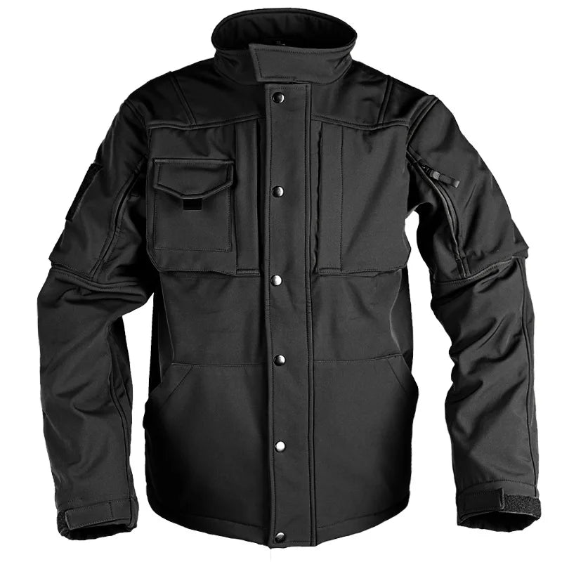 Windproof Waterproof Biker Suit Men Tactical Jacket Pants Sets Winter Shark Skin  Soft Shell Uniform Warm Fleece Coats